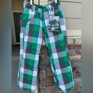 BRAND NEW! Womens OAKLEY “PLAYFUL” Plaid Snowboard Pants Small